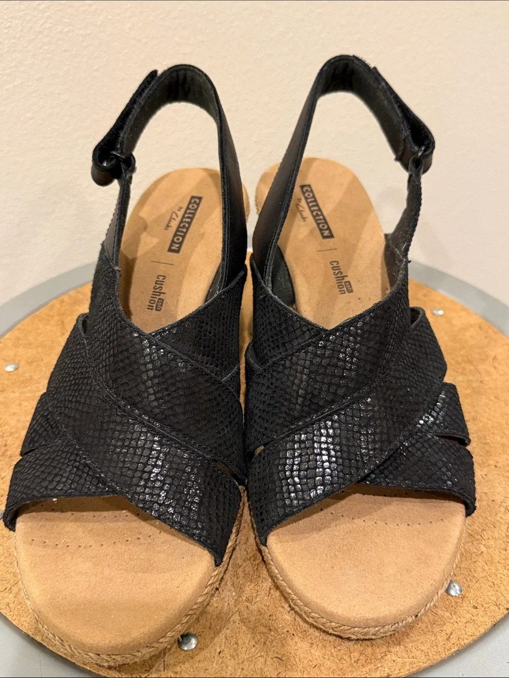 Clark’s Lafley Krissy Espadrille Wedge Sandal Size 8